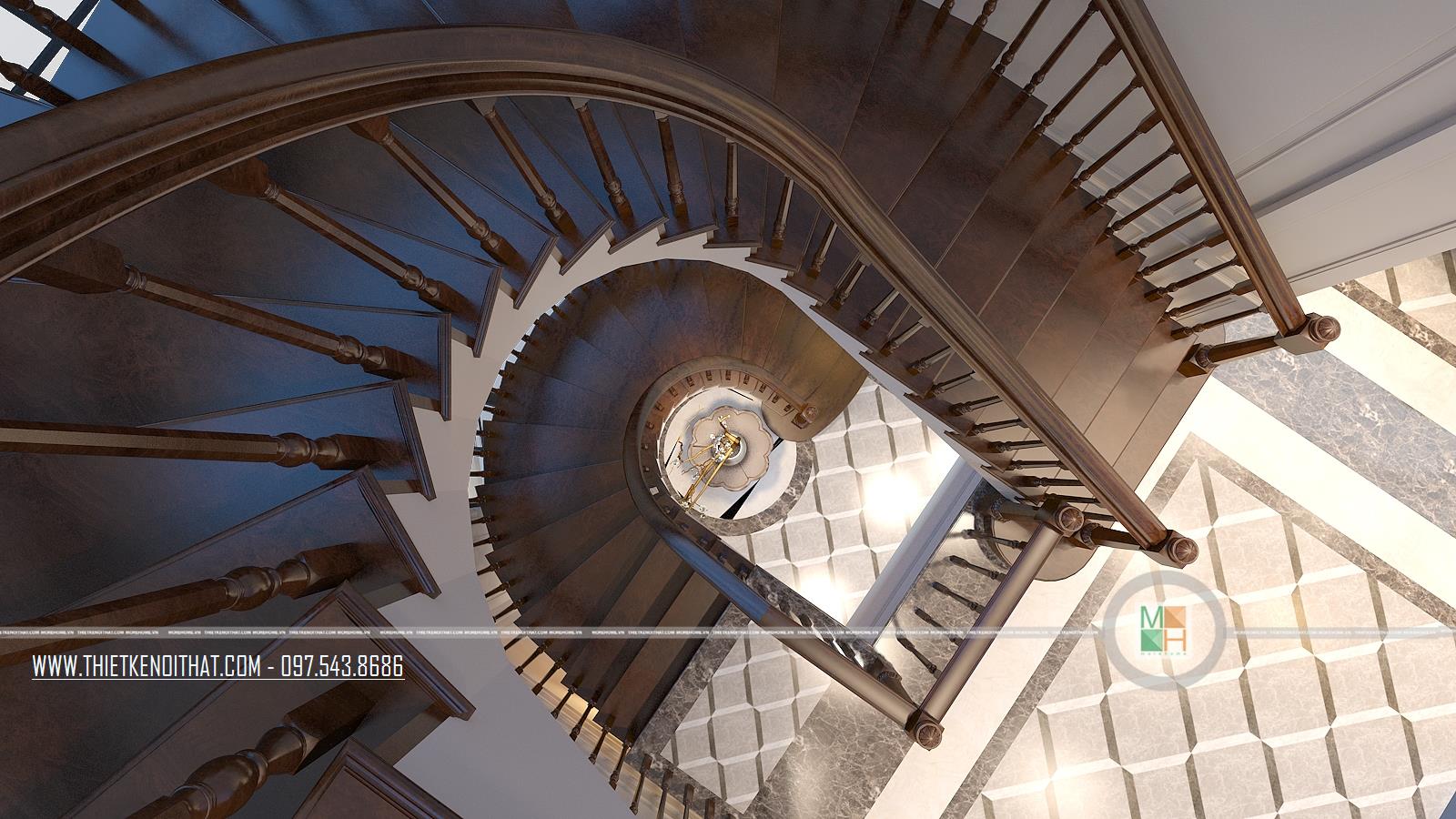 Thiết kế nội thất biệt thự tân cổ điển tại Nghệ An